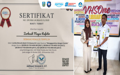 Zarkasih Mayca Rufatin Raih Penghargaan Penulis Terpilih di Ajang Lomba Nasional “Mengagumimu dengan Caraku”