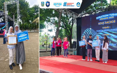 Siswa SMKN 1 Tuban Raih Juara II News Anchor Sobatkom Award 2025