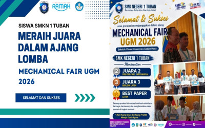 SMKN 1 Tuban Torehkan Prestasi Membanggakan di Ajang Mechanical Fair UGM