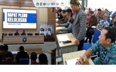 Rapat Pleno Kelulusan Kelas XII SMKN 1 Tuban Berlangsung Khidmat, Waka WMM Berikan Semangat untuk Masa Depan Siswa